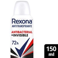Desodorante Antitraspirante Aerosol Rexona Feminino Antibacterial + Invisible 150ml