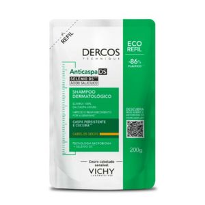 Shampoo Vichy Dercos Anticaspa DS Intensivo Cabelos Secos Refil 200g