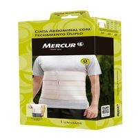Cinta Abdominal Com Fechamento Duplo Mercur Bege 25x120 1 Unidade
