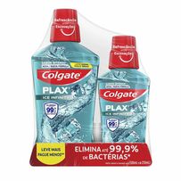 Enxaguante Bucal Colgate Plax Ice Infinity 500ml + Enxaguante Bucal Colgate Plax Ice Infinity 250ml
