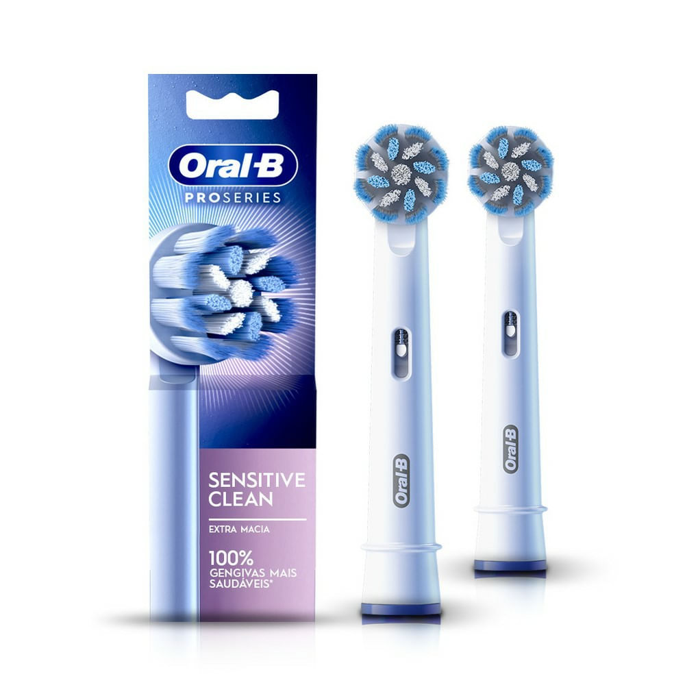 Escova elétrica Oral B Sensitive Clean refil 2 unidades