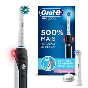 Escova Eléctrica Recarregável Oral-B Pro 2000 Sensi Ultrafino 220v + 1 Refil Sensi Ultrafino