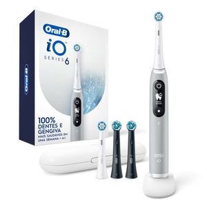 Escova Elétrica Oral-B IO Series 6 IO6 - 4 Refis + 1 Estojo + 1 Carregador Bi-Volt