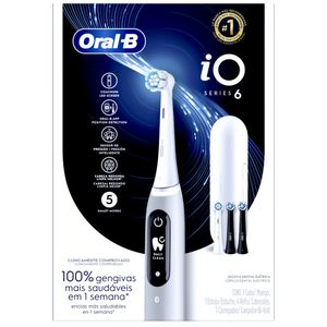 Escova Elétrica Oral-B IO Series 6 IO6 - 4 Refis + 1 Estojo + 1 Carregador Bi-Volt