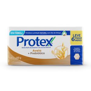 Sabonete Em Barra Protex Aveia 6 Unidades de 85g Cada