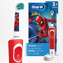 Escova Dental Elétrica Oral-b Vitality Kids Homem Aranha Bivolt 1 cabo + 1 Refil + 1 Carregador