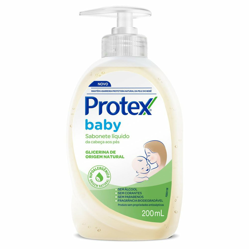 Sabonete Líquido Da Cabeça Aos Pés Protex Baby Glicerinado 200ml