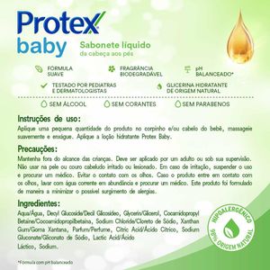 Sabonete Líquido Da Cabeça Aos Pés Protex Baby Glicerinado 400ml