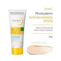 Protetor Solar Facial Bioderma Photoderm Antioleosidade FPS70 Muito Claro 40g