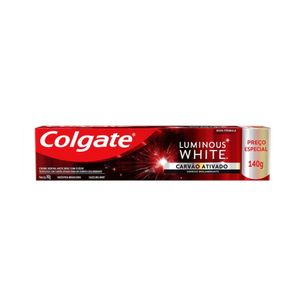 Creme Dental Colgate Luminous White Carvão Ativado 140g