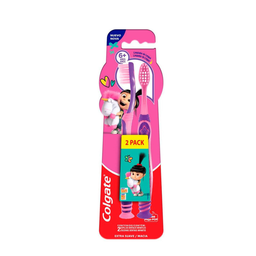Escova Dental Colgate Agnes e Fluffy  6+ Anos 2 unidades