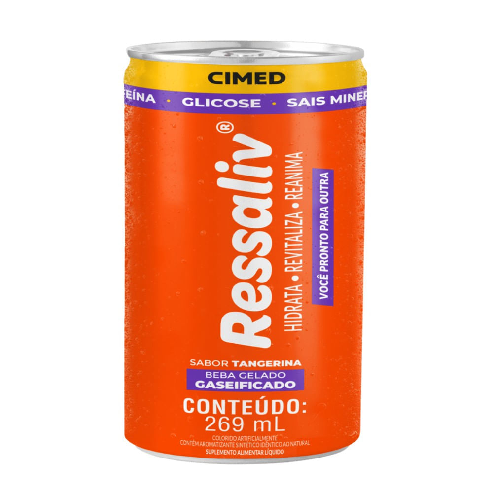 Ressaliv Cimed Sabor Tangerina Com Gás 269ml