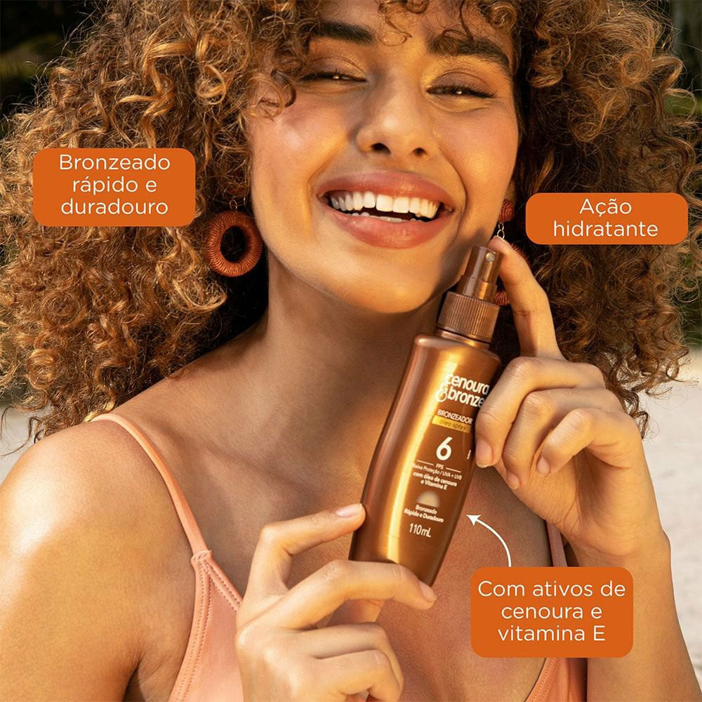 Óleo Bronzeador Spray Cenoura & Bronze Fps6 110ml