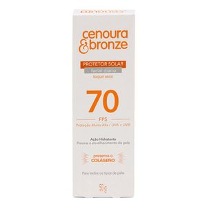 Protetor Solar Facial Cenoura & Bronze Fps70 50g