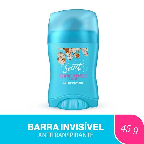 Desodorante Em Barra Antitranspirante Secret Powder Protect Cotton 45g