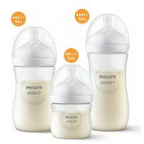 Kit Avent Philips Mamadeira Pétala 3.0 SCD838/27 Transparente 125ml + 260ml + 330ml
