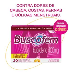Analgésico Buscofem 400mg 20 Cápsulas Liqui-gels