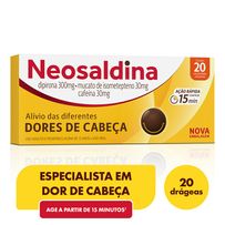 Analgésico Neosaldina Dipirona + Cafeína 20 Drágeas