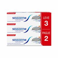 Sensodyne Creme Dental Branqueador Extra Fresh 3 Unidades 90g cada