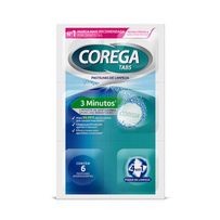 Limpador De Dentadura e Aparelhos Removíveis Corega Tabs 3 Minutos 6 Pastilhas Efervescentes
