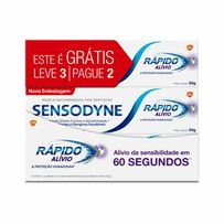 Creme Dental Sensodyne Rápido Alívio 50g 3 Unidades