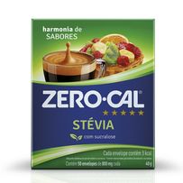 Adoçante em Pó Zero-Cal Stevia 50 Sachês de 800mg cada