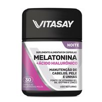 Suplemento Alimentar Vitasay Melatonina +Ácido Hialurônico 30 Cápsulas
