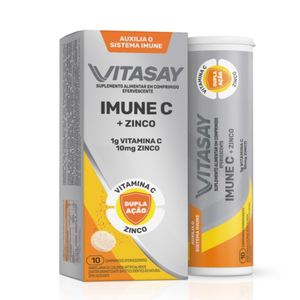 Suplemento Alimentar Vitasay Imune C + Zinco 10 Comprimidos Efervescentes