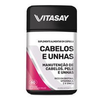 Suplemento Alimentar Vitasay Cabelos E Unhas 60 Cápsulas Gelatinosas Moles