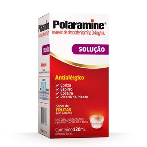 Antialérgico Polaramine 0,4mg/ml Sabor Frutas Solução Oral 120ml