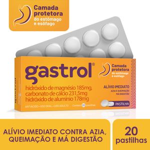 Antiácido Gastrol 20 Pastilhas Mastigáveis
