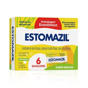 Antiácido Estomazil Pó Efervescente Abacaxi 6 Envelopes de 5g Cada