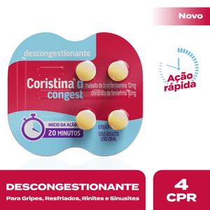 Descongestionante Coristina D Congest 4 Comprimidos