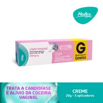 Clotrimazol 20mg/g Medley Creme Vaginal 20g + 3 Aplicadores