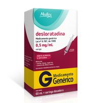 Desloratadina 0,5mg/ml Medley 60ml Xarope