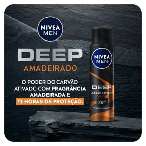 Desodorante Antitranspirante Aerosol Nivea Men Deep Amadeirado 150ml