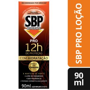 Repelente Corporal Loção com Icaridina SBP PRO 12 Horas Hidrata e Protege 90ml
