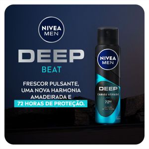 Desodorante Aerosol Antitranspirante Nivea Men Deep Beat Carvão Ativado 150ml