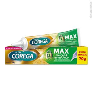 Creme Fixador De Dentadura Ultra Corega Max Fixação e Refrescância 70g