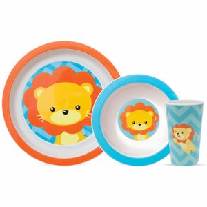Kit Refeição Animal Fun Leão Buba +6 Meses 1 Unidade