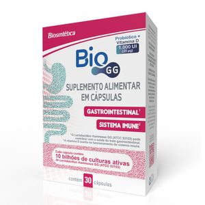Suplemento Alimentar Bio GG  10BI + 1.000UI Biosintética 30 Cápsulas