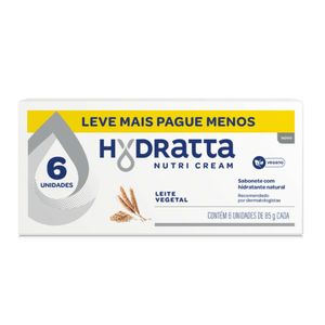 Sabonete em Barra Hydratta Nutri Cream Vegano 6 Unidades de 85g Cada