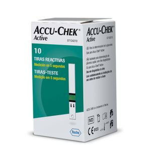Accu-Chek Active Para Controle De Glicemia 10 Tiras