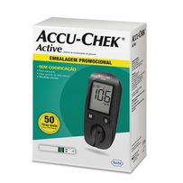 Kit Monitor de Glicemia Accu-Chek Active 50 Tiras