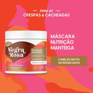 Máscara Capilar Negra Rosa Nutrição Manteiga 500g
