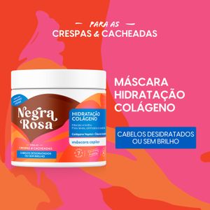 Máscara Capilar Negra Rosa Hidratação Colágeno 500g