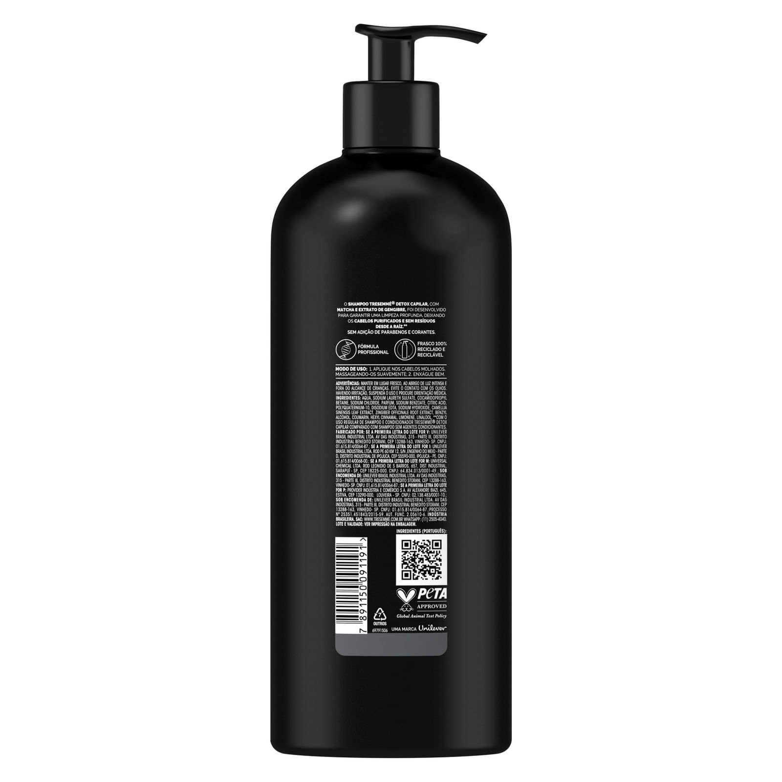Shampoo TRESemmé Detox Capilar 650ml
