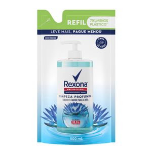 Sabonete Líquido Para As Mãos Rexona Limpeza Profunda Refil 500ml