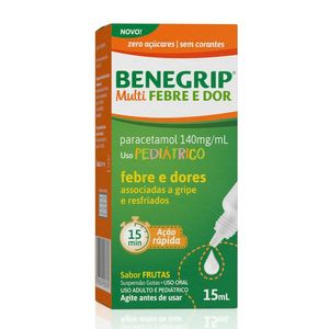 Antigripal Benegrip Multi Febre e Dor Suspensão Gotas 15ml