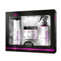 Kit Eico Pro Liso Mágico Shampoo 300ml + Máscara Disciplinante 300g + Fluido 0% Frizz 200ml
